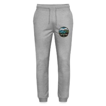Galapagos Schildkröte Sommerurlaub Vulkaninsel - Stanley/Stella Unisex Bio Jogginghose Mover  - Grau meliert - Vorne - Marisol (170cm) & Nik (191cm)