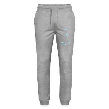 Capricorn Zodiac Sign Star Constellation Blue - Stanley/Stella Mover Unisex Organic Jogging Trousers - heather grey - Front - Marisol (170cm) & Nik (191cm)