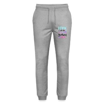 Premier de The K-Pop Birthday Girl - Pantalon de jogging bio MOVER Stanley/Stella unisexe - gris chiné - Devant - Marisol (170cm) & Nik (191cm)
