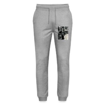 Le silence de la prière à l’intérieur de l’église - Pantalon de jogging bio MOVER Stanley/Stella unisexe - gris chiné - Devant - Marisol (170cm) & Nik (191cm)