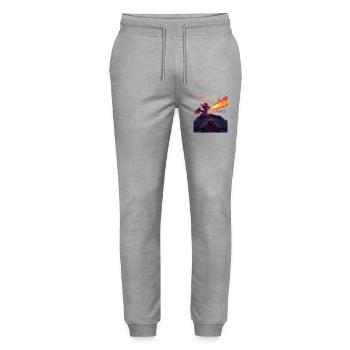 Cute&Deadly Dragon - Stanley/Stella Mover Unisex Organic Jogging Trousers - heather grey - Front - Marisol (170cm) & Nik (191cm)