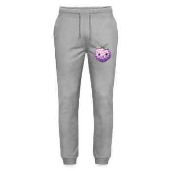 Blackberries Motif Berries Carnival Carnival Costume - Stanley/Stella Mover Unisex Organic Jogging Trousers - heather grey - Front - Marisol (170cm) & Nik (191cm)