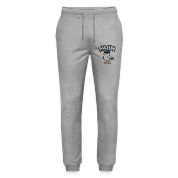Moin Seagull - Stanley/Stella Mover Unisex Organic Jogging Trousers - heather grey - Front - Marisol (170cm) & Nik (191cm)