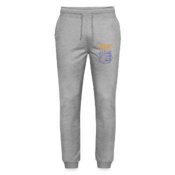 Breakfast Crew Morning Delights Brunch drôle - Pantalon de jogging bio MOVER Stanley/Stella unisexe - gris chiné - Devant - Marisol (170cm) & Nik (191cm)