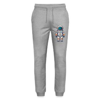 Astronaute - Pantalon de jogging bio MOVER Stanley/Stella unisexe - gris chiné - Devant - Marisol (170cm) & Nik (191cm)