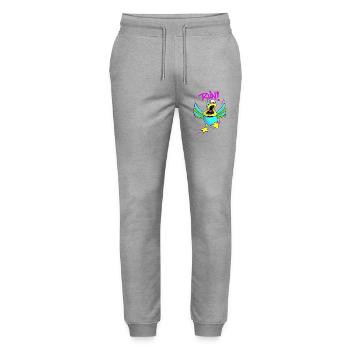 Canard Panique - Pantalon de jogging bio MOVER Stanley/Stella unisexe - gris chiné - Devant - Marisol (170cm) & Nik (191cm)