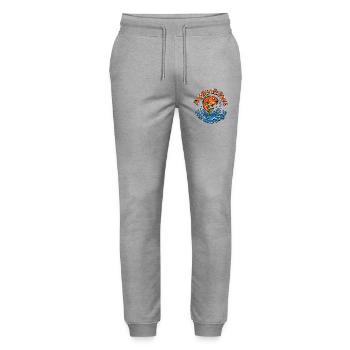 Angeln mit Papa – Alles gut - Stanley/Stella Unisex Bio Jogginghose Mover  - Grau meliert - Vorne - Marisol (170cm) & Nik (191cm)