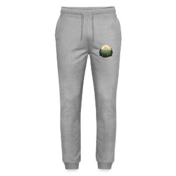 Hunsrück National Park | Vintage Landscape - Stanley/Stella Unisex Bio Jogginghose Mover  - Grau meliert - Vorne - Marisol (170cm) & Nik (191cm)