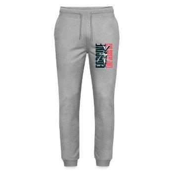 Forgive Like Jesus Did - Stanley/Stella Mover Unisex Organic Jogging Trousers - heather grey - Front - Marisol (170cm) & Nik (191cm)