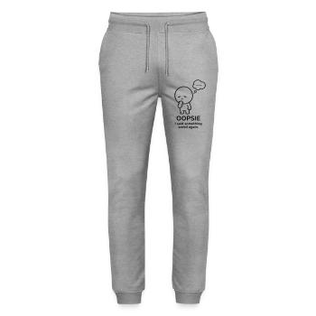 Oopsie – I Said Something Weird | Social Mood - Stanley/Stella Mover Unisex Organic Jogging Trousers - heather grey - Front - Marisol (170cm) & Nik (191cm)