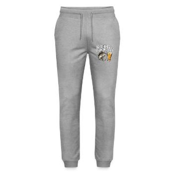 Barsch Angeln Und Bier - Stanley/Stella Unisex Bio Jogginghose Mover  - Grau meliert - Vorne - Marisol (170cm) & Nik (191cm)