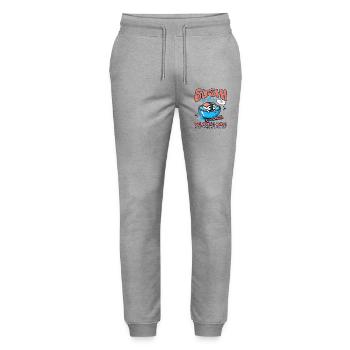 Sushi Relaxing Day Cute Food - Stanley/Stella Mover Unisex Organic Jogging Trousers - heather grey - Front - Marisol (170cm) & Nik (191cm)