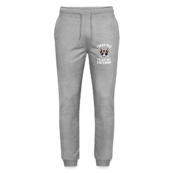 Oriental Shorthair Gift Cats Sayings - Stanley/Stella Mover Unisex Organic Jogging Trousers - heather grey - Front - Marisol (170cm) & Nik (191cm)