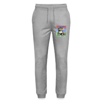 Gecko - Stanley/Stella Mover Unisex Organic Jogging Trousers - heather grey - Front - Marisol (170cm) & Nik (191cm)