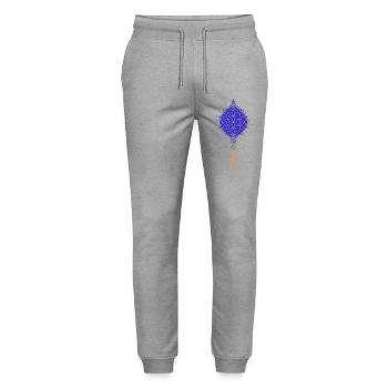 Spiritualität Heilige Geometrie Lotusblume Zen - Stanley/Stella Unisex Bio Jogginghose Mover  - Grau meliert - Vorne - Marisol (170cm) & Nik (191cm)