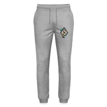 Lighthouse Beyond the Horizon - Stanley/Stella Mover Unisex Organic Jogging Trousers - heather grey - Front - Marisol (170cm) & Nik (191cm)