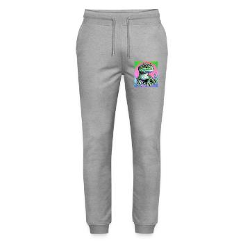 Gecko - Stanley/Stella Unisex Bio Jogginghose Mover  - Grau meliert - Vorne - Marisol (170cm) & Nik (191cm)