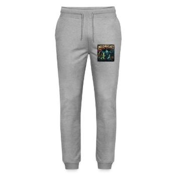 Bigfoot Spruch Geschenk für Outdoor-Fans Halloween - Stanley/Stella Unisex Bio Jogginghose Mover  - Grau meliert - Vorne - Marisol (170cm) & Nik (191cm)