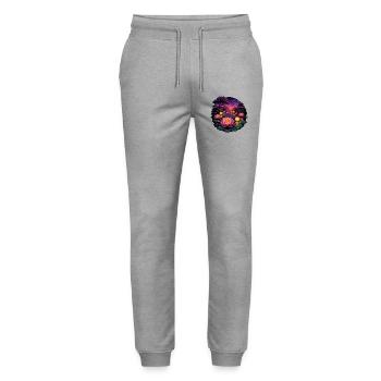 Lotus-Lichter am Abend - Stanley/Stella Unisex Bio Jogginghose Mover  - Grau meliert - Vorne - Marisol (170cm) & Nik (191cm)