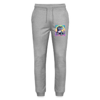 Gecko - Stanley/Stella Unisex Bio Jogginghose Mover  - Grau meliert - Vorne - Marisol (170cm) & Nik (191cm)