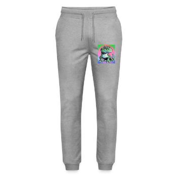 Gecko - Stanley/Stella Unisex Bio Jogginghose Mover  - Grau meliert - Vorne - Marisol (170cm) & Nik (191cm)