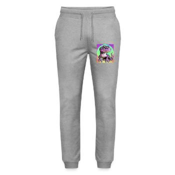 Gecko - Stanley/Stella Unisex Bio Jogginghose Mover  - Grau meliert - Vorne - Marisol (170cm) & Nik (191cm)