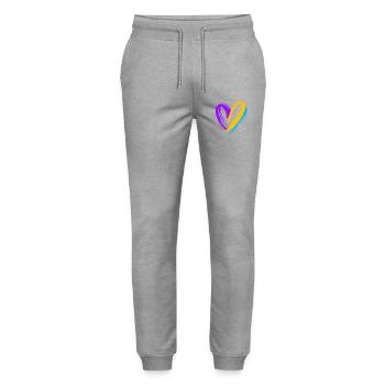 Blasenkrebs Krebs Blase - Stanley/Stella Unisex Bio Jogginghose Mover  - Grau meliert - Vorne - Marisol (170cm) & Nik (191cm)