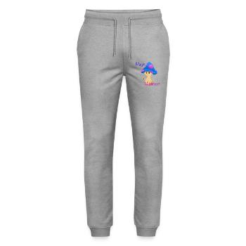 Magischer Pilz mit Zauberstab - Stanley/Stella Unisex Bio Jogginghose Mover  - Grau meliert - Vorne - Marisol (170cm) & Nik (191cm)