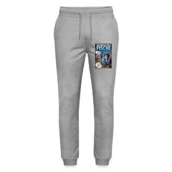 Sternzeichen Fische: Im Meeting, geistig im Ozean - Stanley/Stella Unisex Bio Jogginghose Mover  - Grau meliert - Vorne - Marisol (170cm) & Nik (191cm)