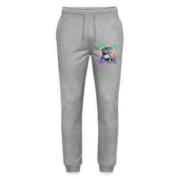 Gecko - Stanley/Stella Unisex Bio Jogginghose Mover  - Grau meliert - Vorne - Marisol (170cm) & Nik (191cm)
