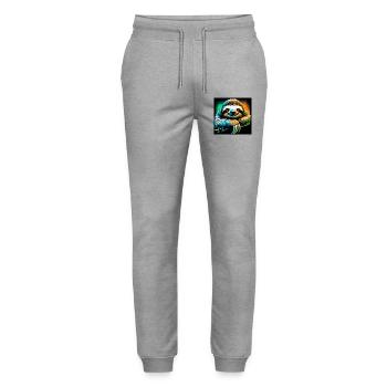 sloth - Stanley/Stella Mover Unisex Organic Jogging Trousers - heather grey - Front - Marisol (170cm) & Nik (191cm)