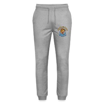 Angeln mit Mama Motiv – Alles ist gut - Stanley/Stella Unisex Bio Jogginghose Mover  - Grau meliert - Vorne - Marisol (170cm) & Nik (191cm)