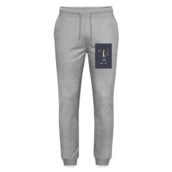 Hooked on the Moment – Angel Poster - Stanley/Stella Unisex Bio Jogginghose Mover  - Grau meliert - Vorne - Marisol (170cm) & Nik (191cm)