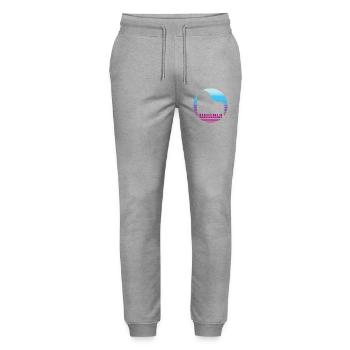 Piano Piano Musician Gift Gift Idea - Stanley/Stella Mover Unisex Organic Jogging Trousers - heather grey - Front - Marisol (170cm) & Nik (191cm)