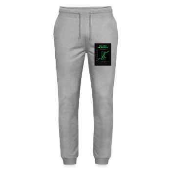 Neon 5M Scalping Chart - Stanley/Stella Mover Unisex Organic Jogging Trousers - heather grey - Front - Marisol (170cm) & Nik (191cm)