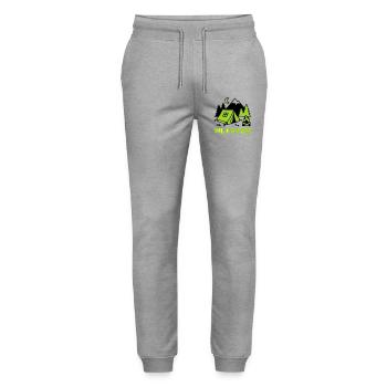 Camping Zelt Natur Grafik - Stanley/Stella Unisex Bio Jogginghose Mover  - Grau meliert - Vorne - Marisol (170cm) & Nik (191cm)