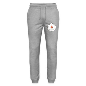 Couch Potato Laufclub Logo - Stanley/Stella Unisex Bio Jogginghose Mover  - Grau meliert - Vorne - Marisol (170cm) & Nik (191cm)
