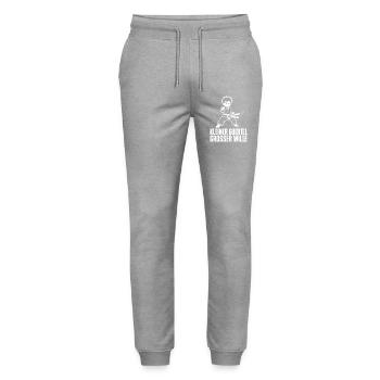 Kleiner Gürtel Großer Wille – Karate Kampfkunst - Stanley/Stella Unisex Bio Jogginghose Mover  - Grau meliert - Vorne - Marisol (170cm) & Nik (191cm)