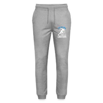 50 Ans Je Cours Plus Longtemps Humour Coureur - Pantalon de jogging bio MOVER Stanley/Stella unisexe - gris chiné - Devant - Marisol (170cm) & Nik (191cm)
