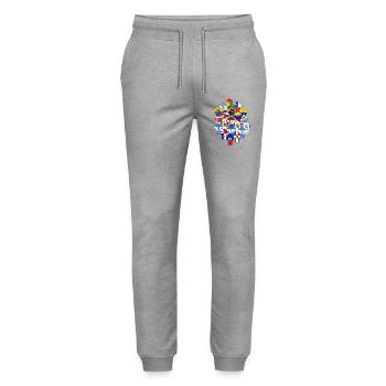 Lateinamerikanischer Widerstand - Stanley/Stella Unisex Bio Jogginghose Mover  - Grau meliert - Vorne - Marisol (170cm) & Nik (191cm)