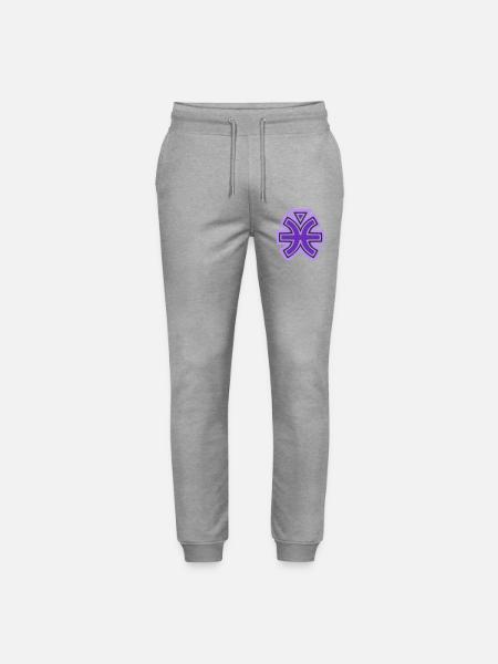 Pisces and Water Tribal Symbol - Stanley/Stella Mover Unisex Organic Jogging Trousers - heather grey