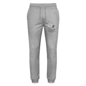 Hirte und Herde: komische Szene - Stanley/Stella Unisex Bio Jogginghose Mover  - Grau meliert - Vorne - Marisol (170cm) & Nik (191cm)