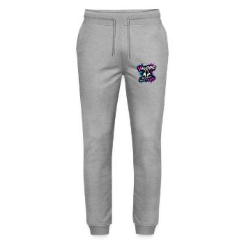 Vagabond Ghost Graffiti - Stanley/Stella Unisex Bio Jogginghose Mover  - Grau meliert - Vorne - Marisol (170cm) & Nik (191cm)