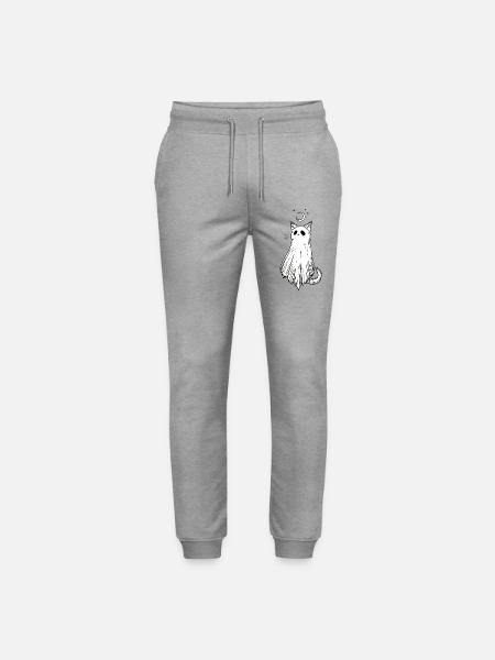 Fog cat in the moonlight - Stanley/Stella Mover Unisex Organic Jogging Trousers - heather grey