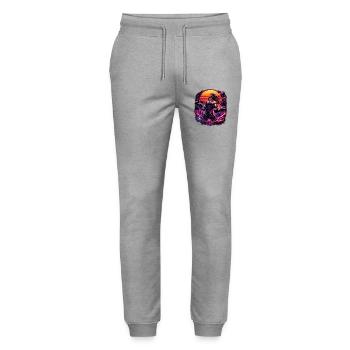 Workout  - Stanley/Stella Unisex Bio Jogginghose Mover  - Grau meliert - Vorne - Marisol (170cm) & Nik (191cm)