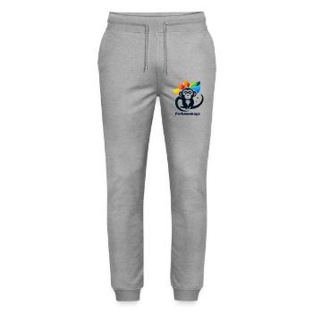 Color Monkey - Stanley/Stella Mover Unisex Organic Jogging Trousers - heather grey - Front - Marisol (170cm) & Nik (191cm)