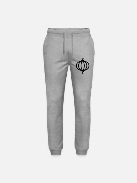 Chinese Lantern - Stanley/Stella Mover Unisex Organic Jogging Trousers - heather grey