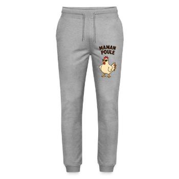 Maman poule  - Pantalon de jogging bio MOVER Stanley/Stella unisexe - gris chiné - Devant - Marisol (170cm) & Nik (191cm)