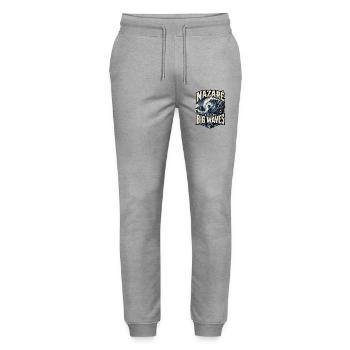 Grosses Vagues de Nazaré - Pantalon de jogging bio MOVER Stanley/Stella unisexe - gris chiné - Devant - Marisol (170cm) & Nik (191cm)
