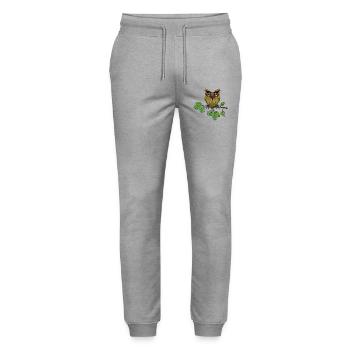 Eulenvogel - Stanley/Stella Unisex Bio Jogginghose Mover  - Grau meliert - Vorne - Marisol (170cm) & Nik (191cm)